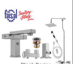 Faisal Bath Set Slim Line CP