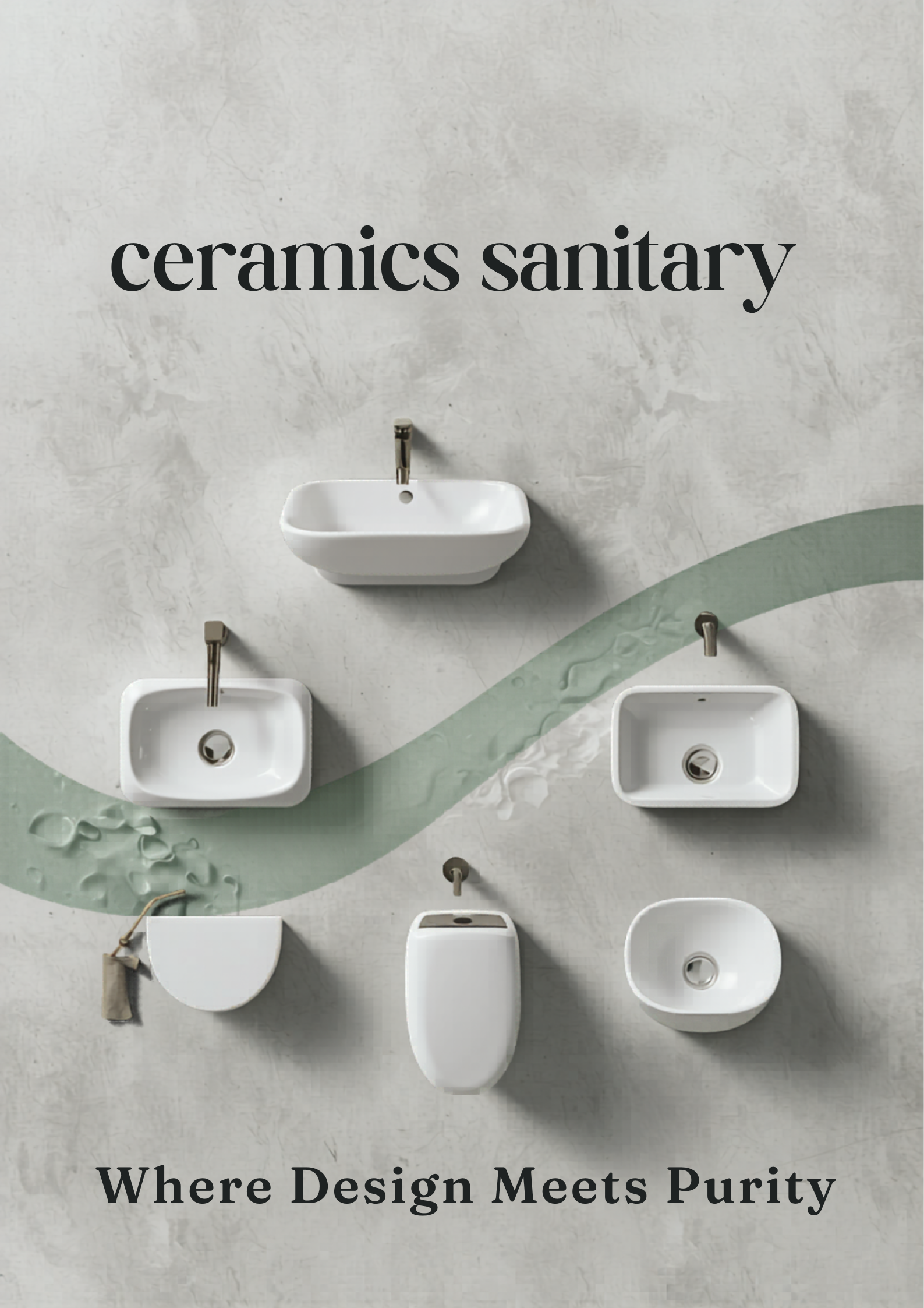 CeramiPure Poster with Warm Dove Gray Background